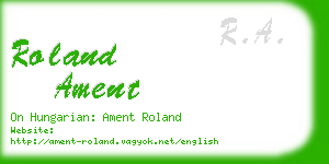 roland ament business card
